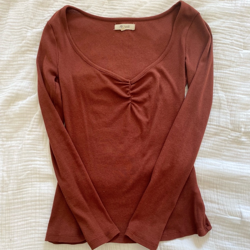 Madewell Ribbed Long sleeve Shirt